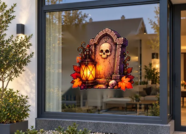 De Stickerman Halloween Raamsticker 100cm Breed Herbruikbaar Weerbestendig (CV20) Multi