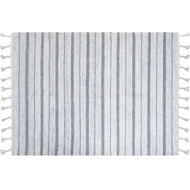 Beliani BADEMLI - Vloerkleed - Gebroken wit - 140 x 200 cm - Synthetisch