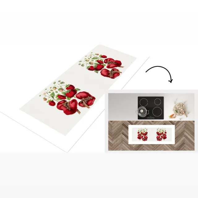 KitchenYeah Keukenloper - Loper keuken - Fruit - Eten - Plant - Keukenloper vinyl Multicolor