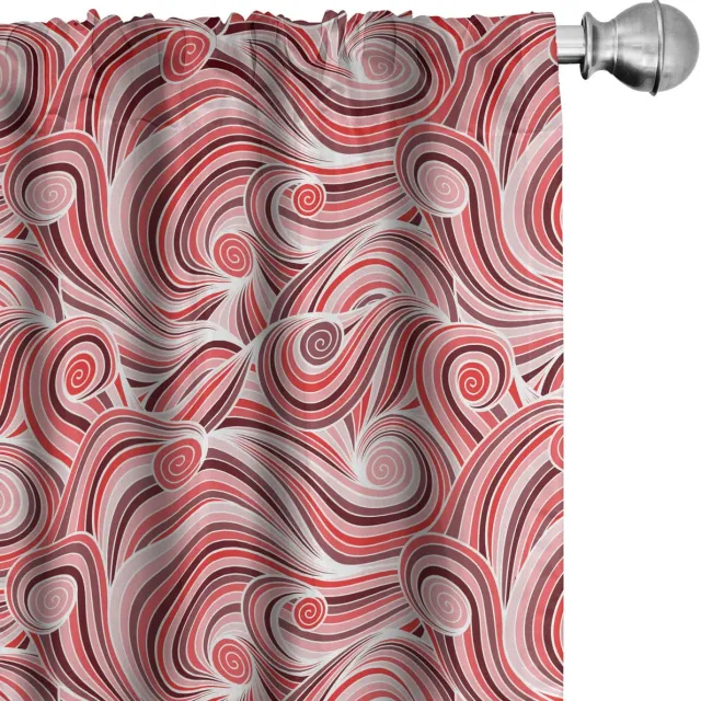 ABAKUHAUS Aziatische gordijnen – 2x75x245 cm – microfaser – halfdonkerend – roze mauve Lila