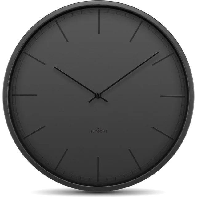 Huygens Tone Index 25cm - Zwart - Wandklok - Stil - Quartz uurwerk