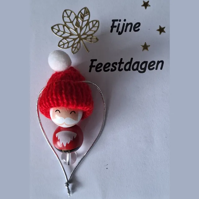 mineraalsteen Kerstman "Bergkristal" Boomversiering transparant