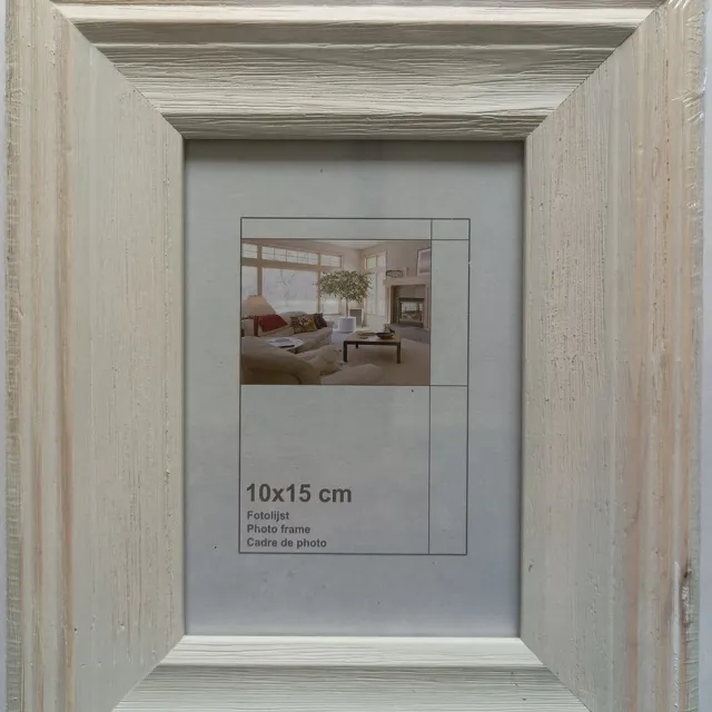 Universeel merk Fotolijst Colombo 10x15 White Wash Wit