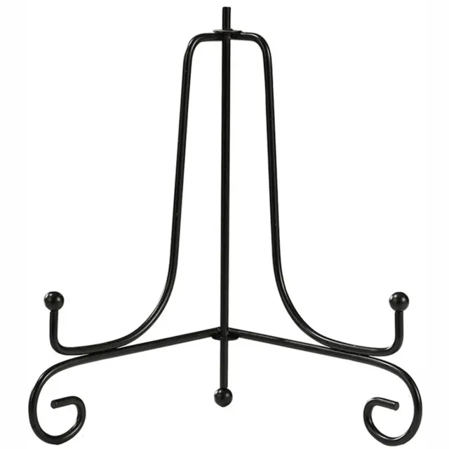 WiseGoods Premium Bordenstandaard 25CM Metaal - Boekenstandaard Zwart - Voor Sierborden / Boeken En Kookboeken - Display Houder
