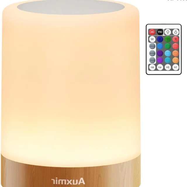 RFWR Dimbare LED Nachtlamp met 13 Kleuren en Afstandsbediening - Ideaal voor Slaapkamer 13 Kleuren bruin