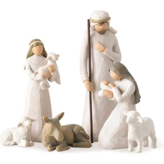 PEAM 26005 Figuur Kerstartikel Heilige Familie Hout Naturel 5 1 X 7 6 X 24 1 Cm