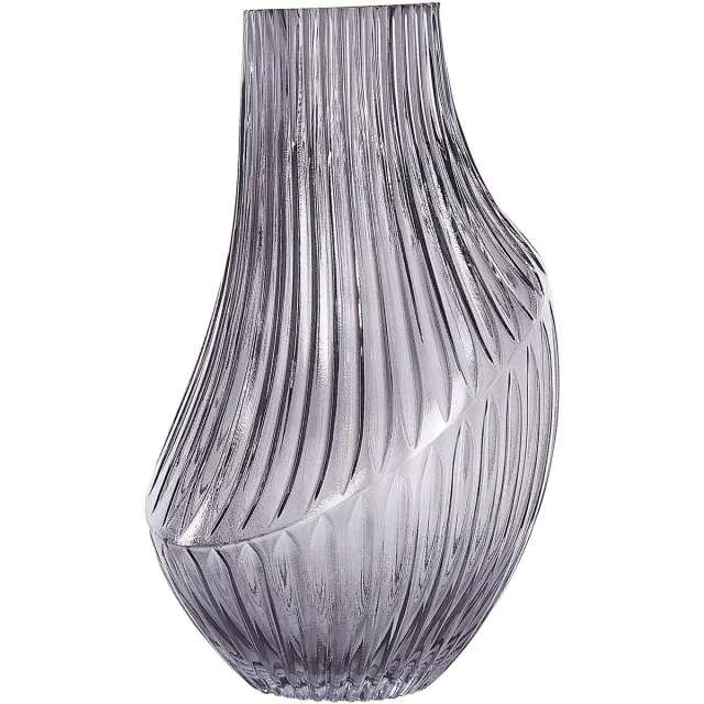 Beliani MYRSINA - Decoratieve vaas - Grijs - Glas