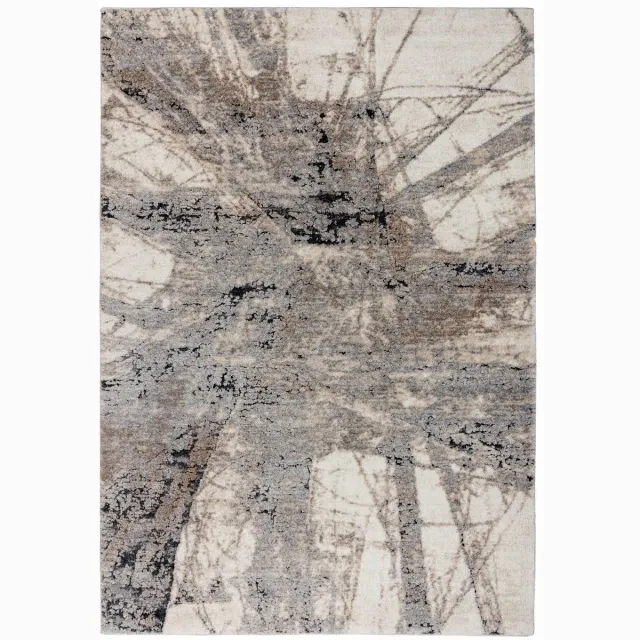 Dutch XXL Hoogpolig Vloerkleed | Tapijt | Firenze | Abstract | Grijs | 160x230 cm