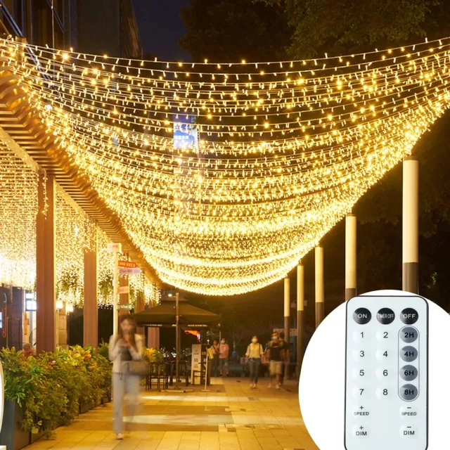 KIKIELF SP Select LED Lichtslang - Lichtslinger met Afstandsbediening - Kerstverlichting - Sfeerverlichting voor Tuin, Terras en Feest - 10 Meter - 100 LED - Warm Wit