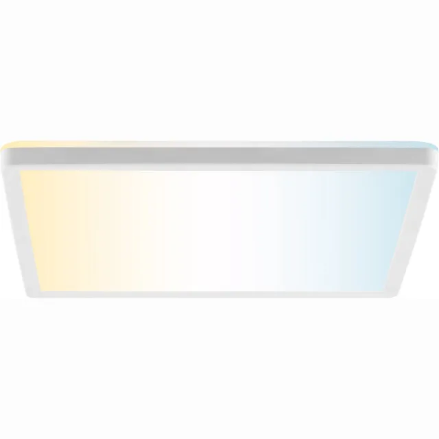 Brilliant Avola - Plafondlamp - Breedte 29.3 cm - LED 18W - 2400lm - 2700K-6500K - CCT - Timer - Nachtlicht - Dimbaar - Afstandsbediening - IP20 - Wit