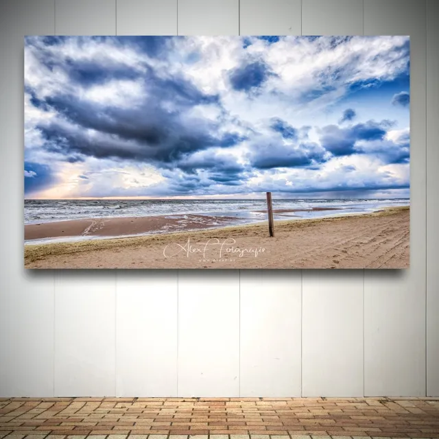Alex F Fotografie Foto op Canvas - Strand AlexF014 – Formaat 120 x 80cm - Wanddecoratie - Muurdecoratie woonkamer - Slaapkamer decoratie - Kamer accessoires - Schilderijen op canvas multi