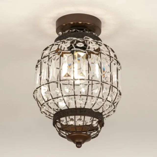 Lumidora Plafondlamp 75759 - Plafonniere - MO - E27 - Bruin - Metaal - ⌀ 22 cm