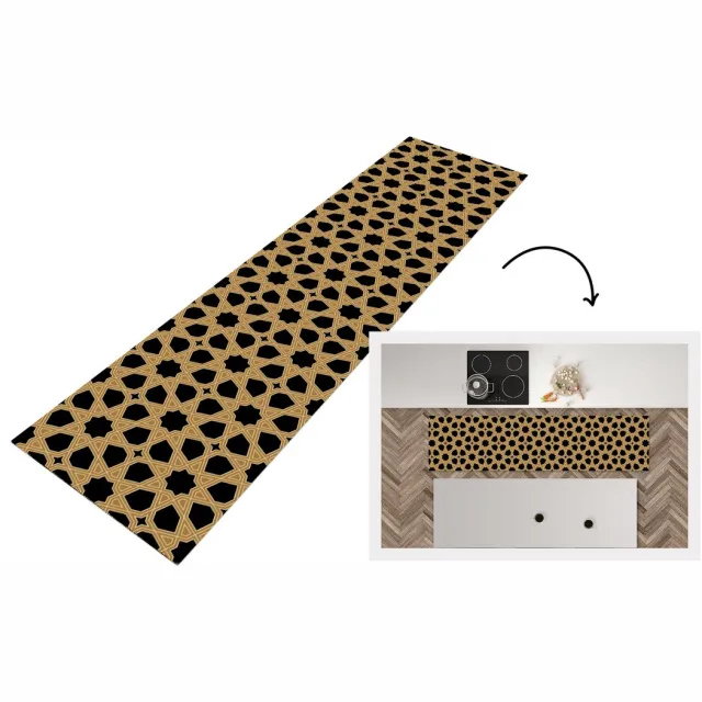 KitchenYeah Keukenloper - Loper keuken - Geometrisch - Patroon - Arabisch - Keukenloper vinyl Multicolor