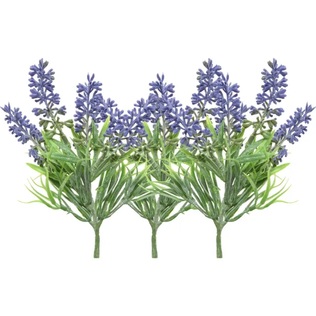 Everlands kunstbloemen tak lavendel - 3x - paars - D7 x H26 cm