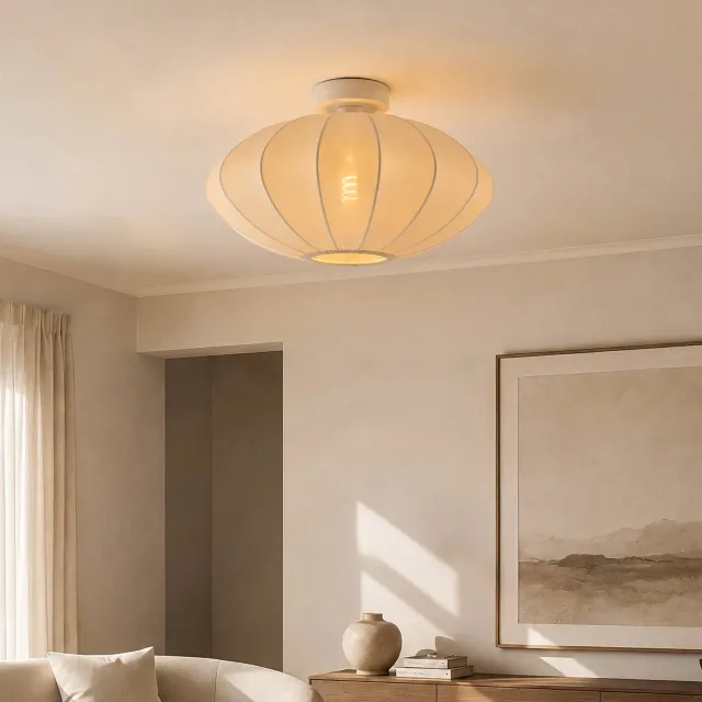 NOUS Living plafondlamp Leya (Ø45cm) Crème