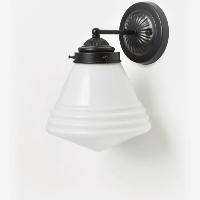 Coloured by Art Wandlamp Luxe School Small Moonlight - Art Deco Trade Zwart
