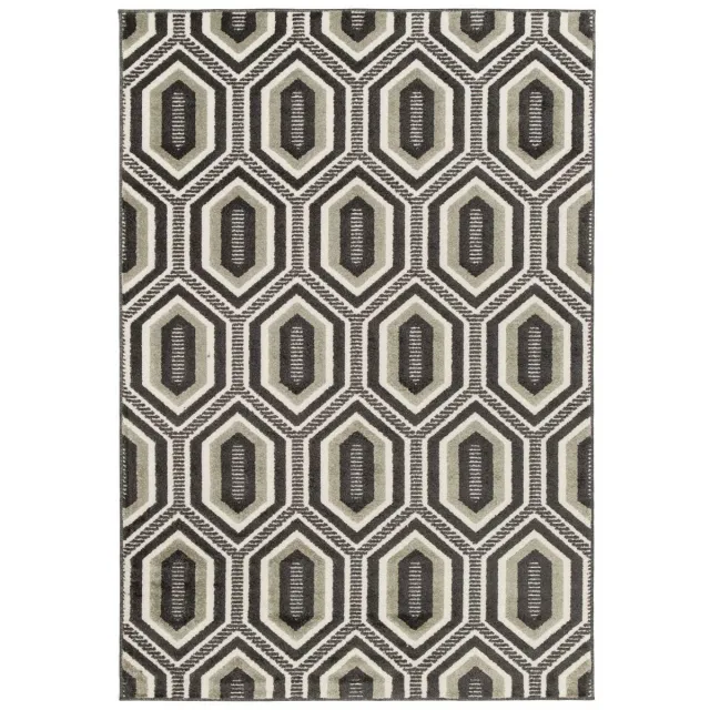 Paon Brillant Modern vloerkleed - Forme Cristal antraciet 160x230
