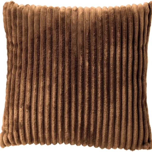 Dutch Decor MART - sierkussen 45x45 cm - zacht ribfluweel - gerecycled - Tobacco Brown - bruin - Inclusief binnenkussen - Luxe kussens voor woonkamer & bank