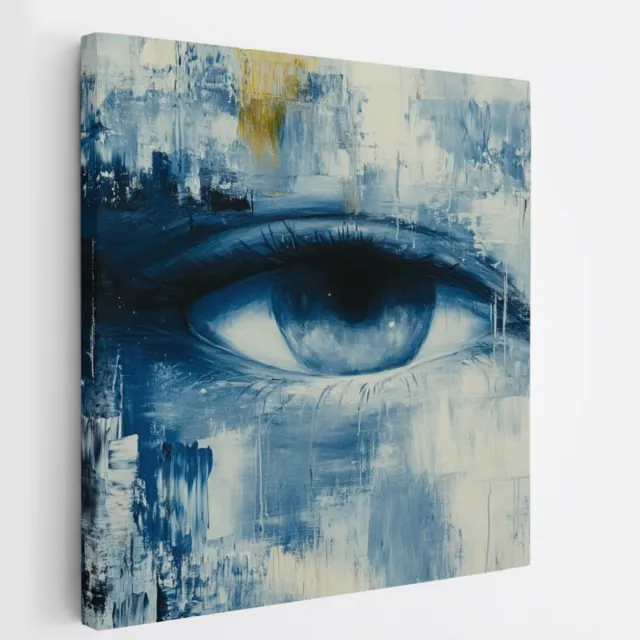 Saammp Canvas Schilderij - Oog - Abstract - 20x20 - Foto op canvas - Wanddecoratie - Muurdecoratie Woonkamer - Slaapkamer decoratie - Canvas Print Multicolor