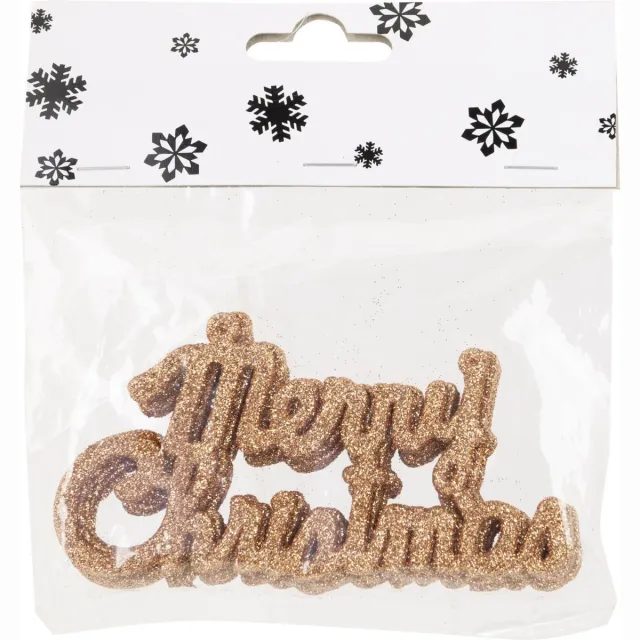 Cosy&Trendy Cosy at Home kersthangers Merry Christmas 12x - koper - kunststof - 10cm