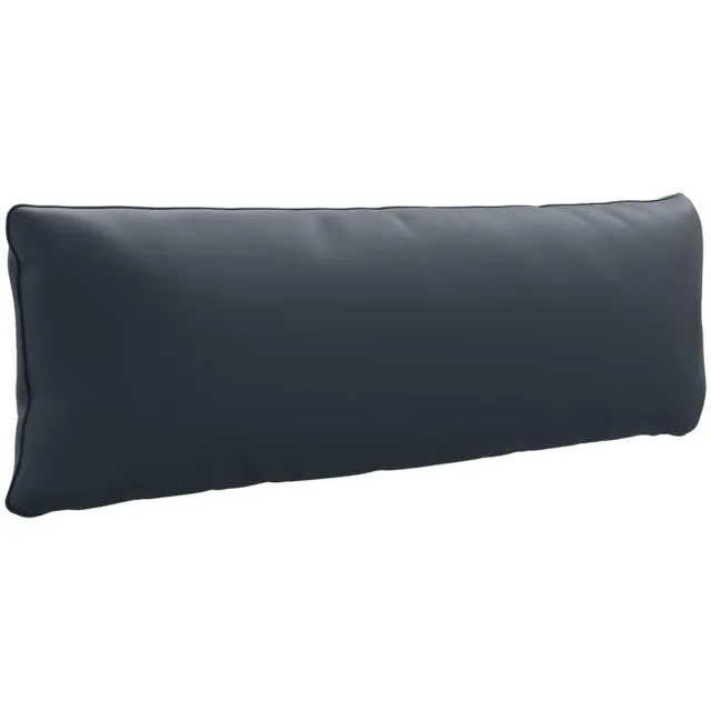 vidaXL Rugkussen - PUTTEN - 100% - Polyester - Donkerblauw - 120 - x - 40 - x - 15 - cm Donkerblauw (melange)