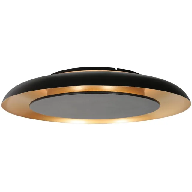 Steinhauer Plafonnière Golden Veil 4732ZW van Steinhauer, metaal, 60 cm, luxe zwart en gouden afwerking, dimbaar met geïntegreerde LED-verlichting, ideaal voor binnengebruik. Goud / Zwart