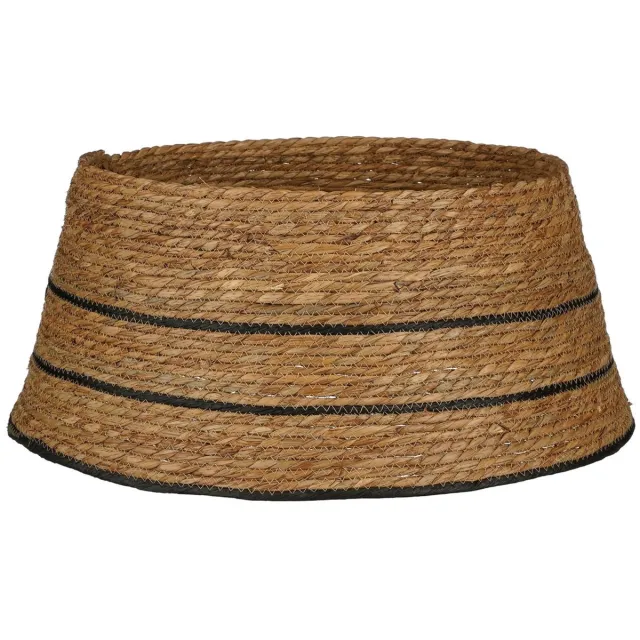 House of Seasons Kerstboomrok - H26 x Ø58 cm - FSC Mix - Zeegras - Naturel Bruin, Zwart
