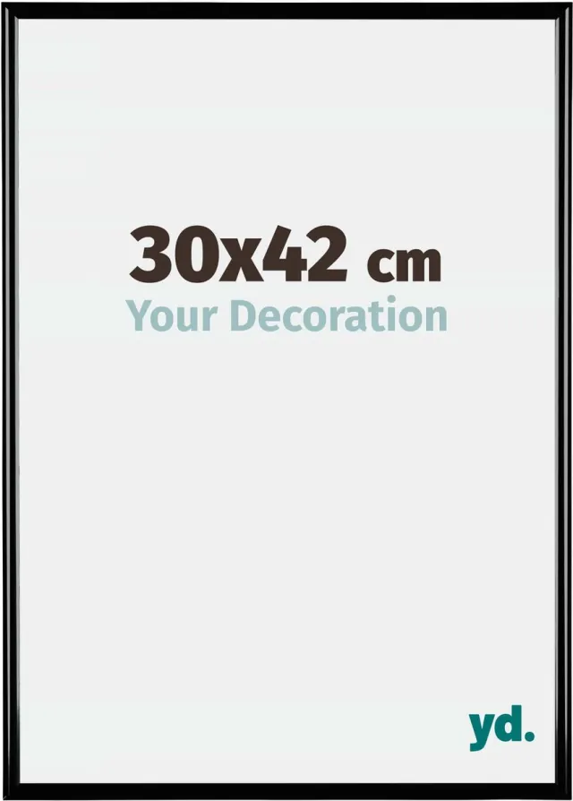yd. Your Decoration - Fotolijst 30x42 cm - Kunststof - Zwart Hoogglans - Bordeaux