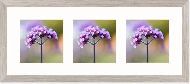 SecaDesign Anima Drieluik Fotolijst - Fotomaat 13x13 cm - Lichtgrijs