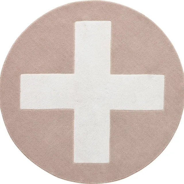 Lifetime Kidsrooms Vloerkleed rond - Pink X, 3D Effect