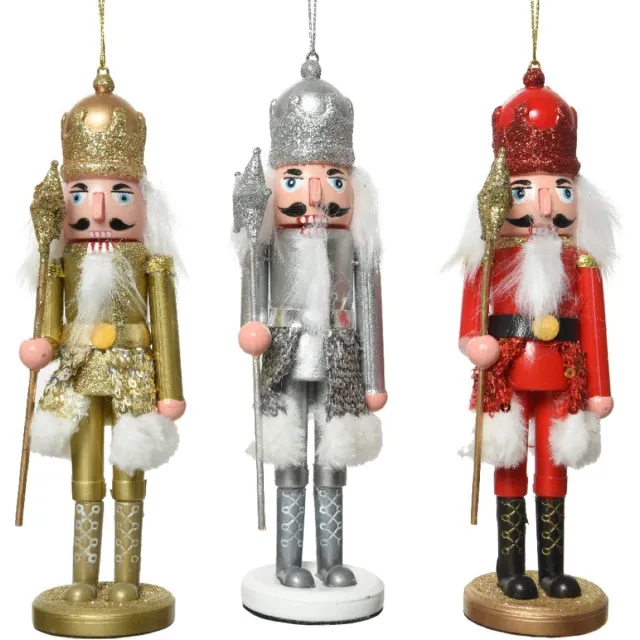 Decoris Notenkraker hanger kunststof 17cm (1 stuk) assorti multi