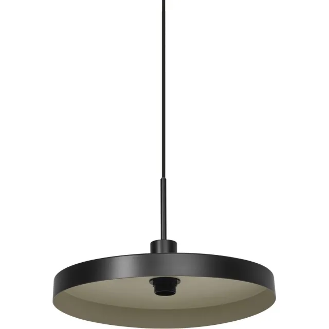 Osram Decor Plate decoratieve hanglamp met plaatvormige lampenkap, 400mm, met E27 fitting, IP20, metaal, zwart/beige Zwart|Beige