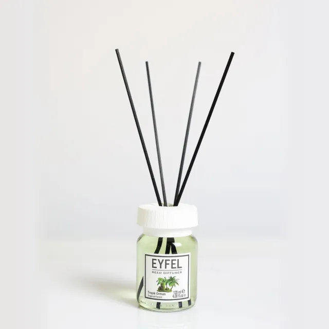 EYFEL PERFUME EYFEL - REED DIFFUSER - GEURSTOKJES - HUISPARFUM - TROPICAL FOREST - 120ML LICHTGROEN