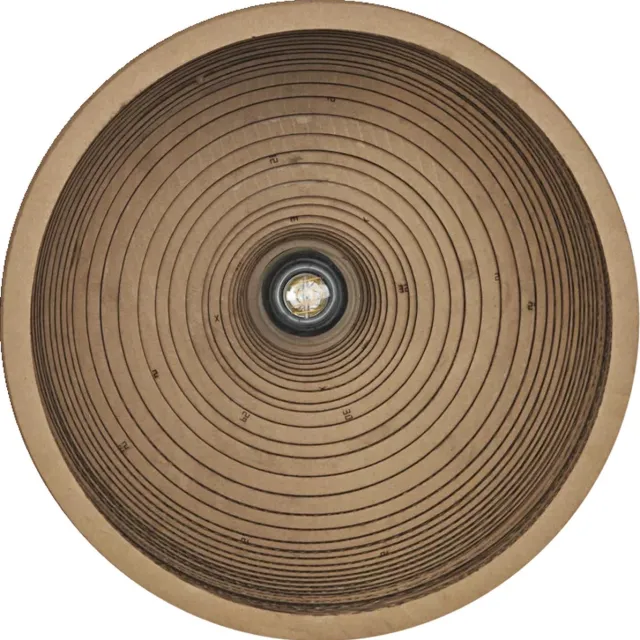 LEDVANCE plafondlamp Decor Cardboard Hat bruin van golfkarton, lichtgewicht, E27, 360 mm diameter, lampenkap van gerecycled materiaal, duurzaam dankzij vervangbare lichtbron, eenvoudig te installeren