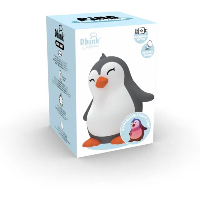 DHINK Oplaadbaar Nachtlampje – Ping de Pinguïn multi
