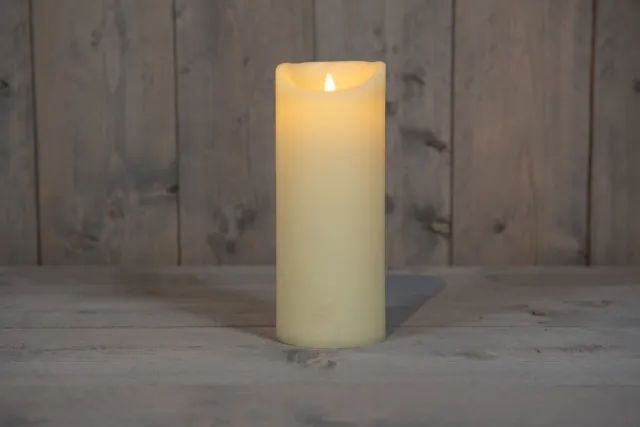 Annas Collection Ivoor Kaars Wax Rustiek Bewegende Vlam 10X25Cm 2Xc/Timer Anna's Col... onbekend