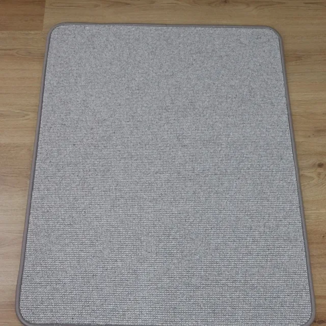 Prima vloerkleden Wollen vloerkleed - Deurmat - Davi - ecru - grijs - 70x90cm