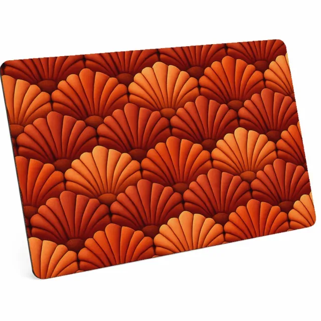 Mr Cadeautjes MDF magnetische fotolijst 28 x 19 - design Herhaalpatroon van gestileerde stervormige schelpen in zacht | cadeau Wit