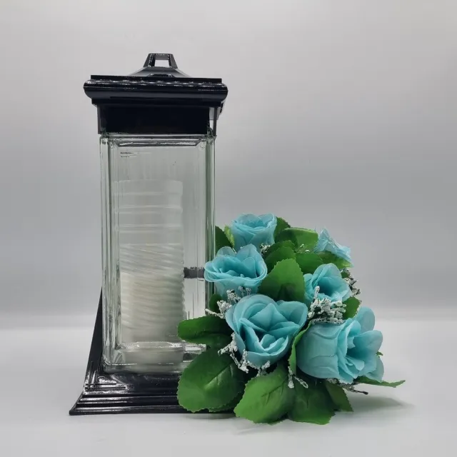 Herdenkingslichtjes.nl Herdenkingslicht - ZC2 - Bloemstuk - W847-57 - Grafdecoratie - Zijdenbloemen - Kunstbloemen Blauw