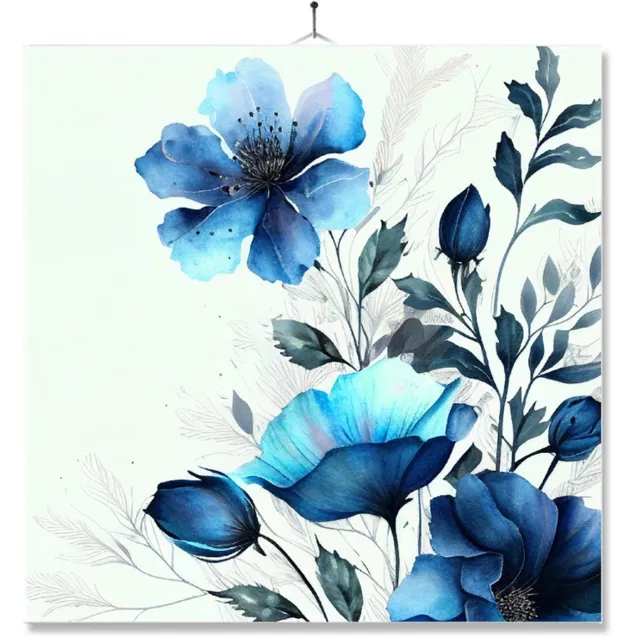 MC Living Tegel Met Opdruk | Kado | Cadeau | Delfs blauwe bloemen Ontwerp 8