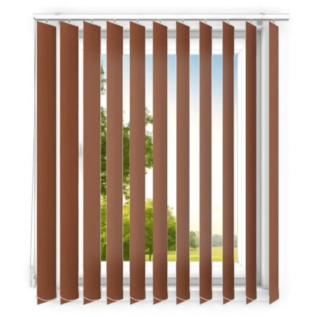 time4blinds verticale lamellen - lamellen voor kantoorwerkplekken en voor thuis - Slaapkamer Jaloezieën - Keuken Jaloezieën - 170x180 cm - Lichtbruin