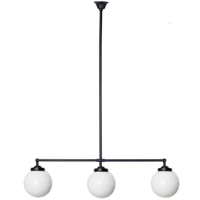 Coloured by Art Moonlight T-lamp 3 lichts Bol 20 - Art Deco Trade Zwart