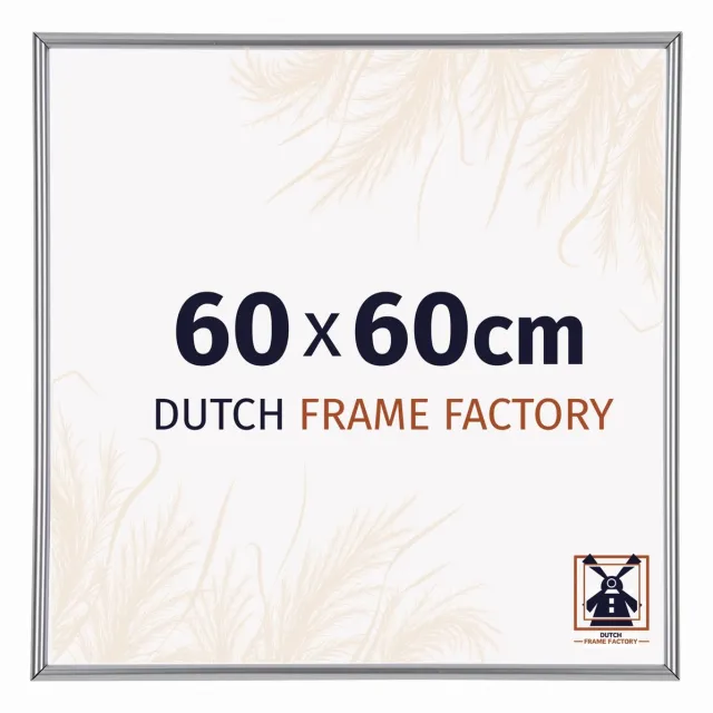 Dutch Frame Factory Fotolijst 60x60 cm - Kunststof - Zilver Hoogglans - Angers