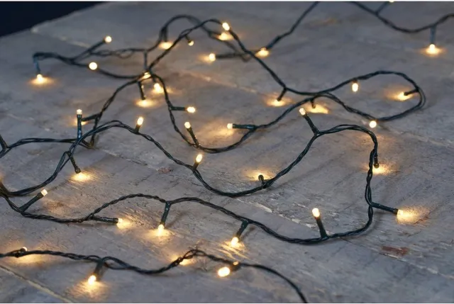 Anna's Collection Kerstverlichting - 180 LED lampjes - warm wit - 18 m - kerstlampjes - lichtsnoer