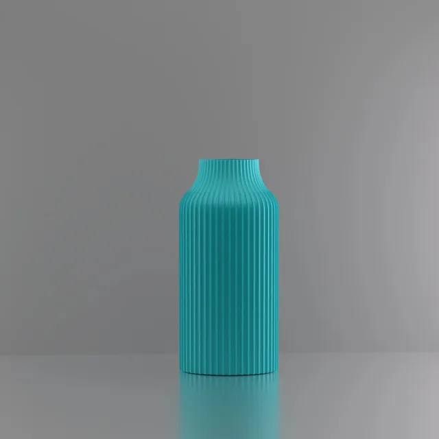 3d-gezellig Harmonie - Vaas - Waterdicht - Turkooise - Maat 25 cm - Kunststof - Modern - Bloemenvaas - 100% gerecycled PLA (bioplastic)
