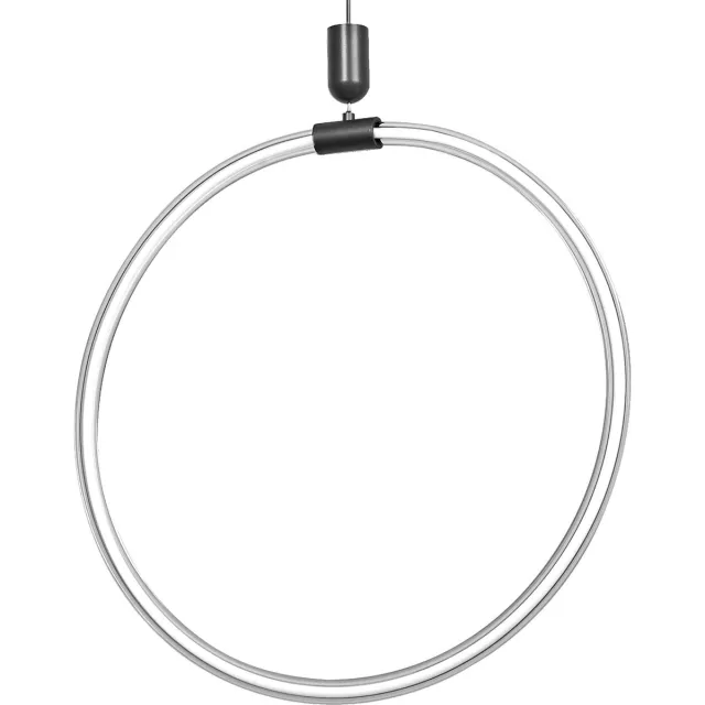 Ledvance Decor Aura Vert hanglamp van gebogen polycarbonaat met LED en filamentontwerp, 18 W, 2000 lm, 3000 K, 830 warm wit, click dimbaar, donkergrijs, kunststof (PC), 498 mm, IP20