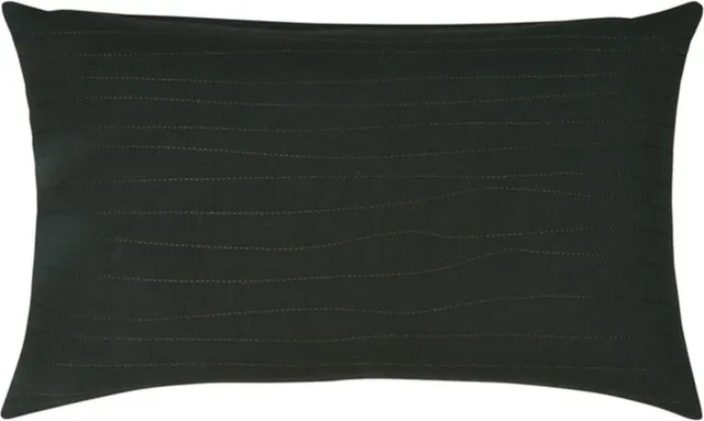 Linen & More Uneven Stitching Lt. Khaki Kussen | 30 X 50 | Sierkussen Voor Woonkamer Of Slaapkamer Donker groen