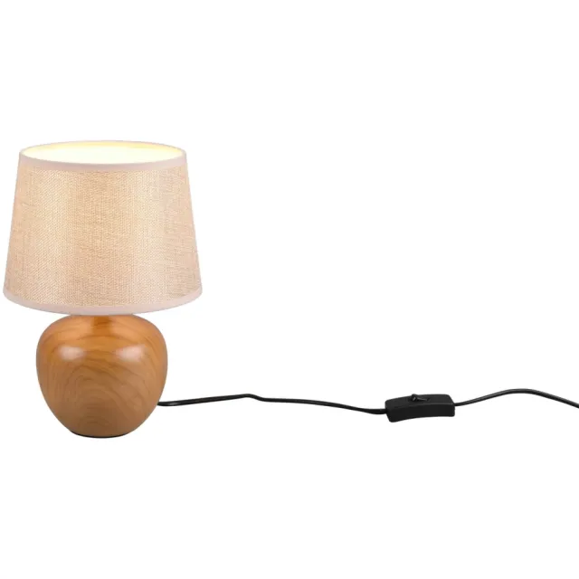 Reality LUXOR - Tafellamp - Hout element - excl. 1x E14 28 W