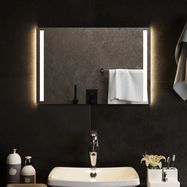 vidaXL Badkamerspiegel LED 60x40 cm Transparent