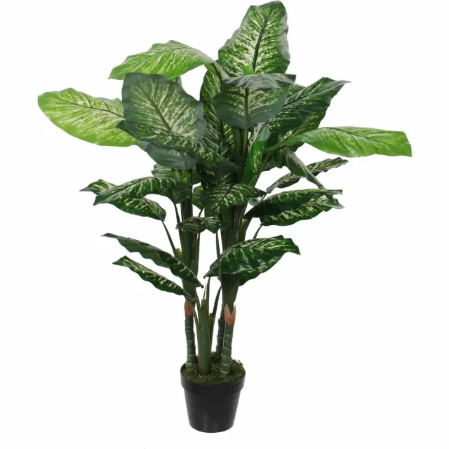 Mica Decorations Groene Dieffenbachia kunstplant 120 cm in pot - Kunstplanten/nepplanten